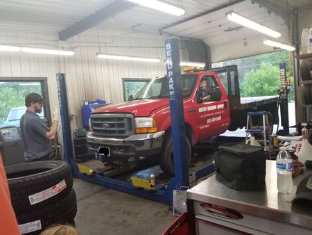 Truck in Shop | Oostburg Automotive