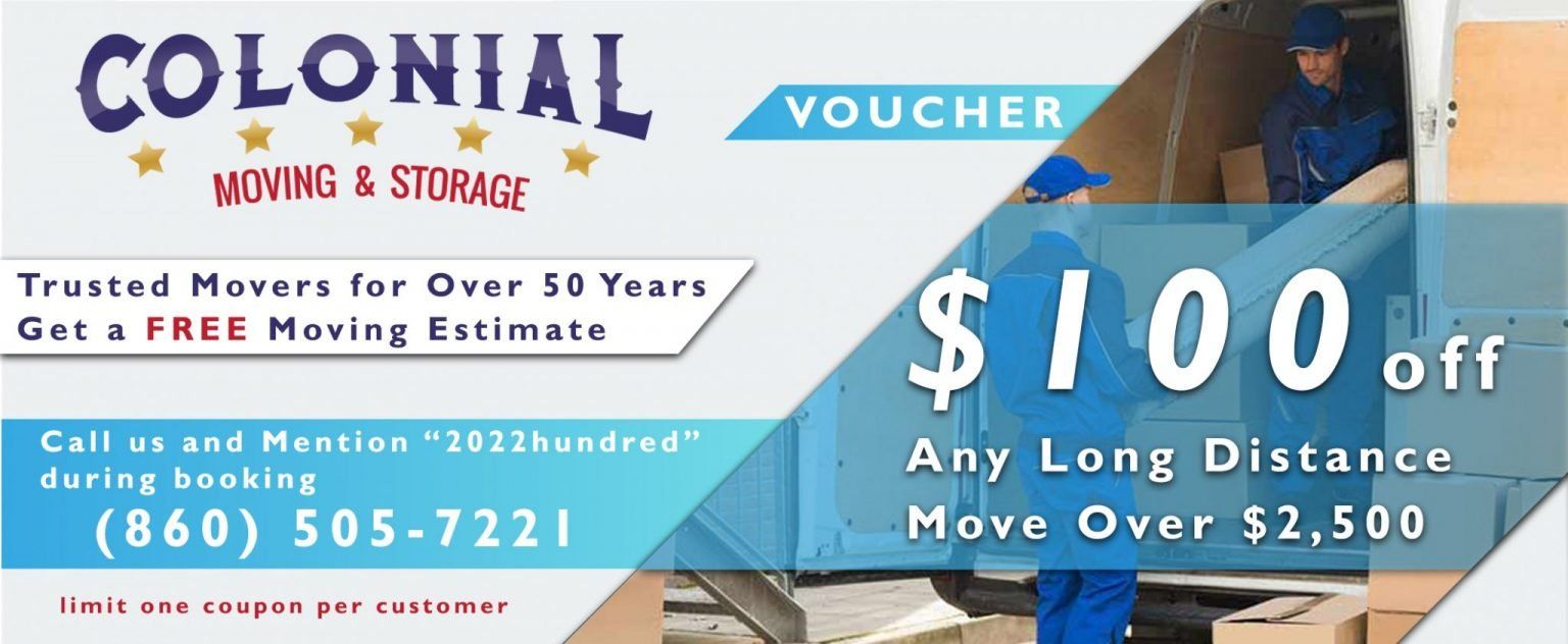$100 off any long distance move over $2500