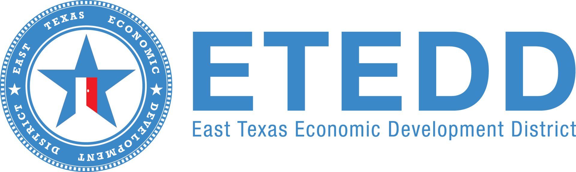 A logo for the fast texas economic development district