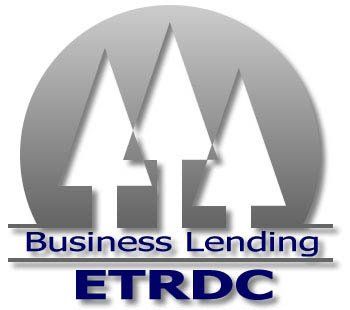A logo for a business lending company called etrdc