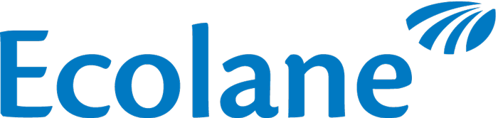 The word ecolane is written in blue on a white background