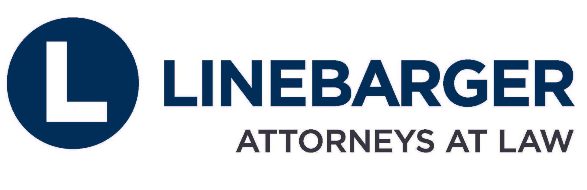 A blue logo for linebarger attorneys at law