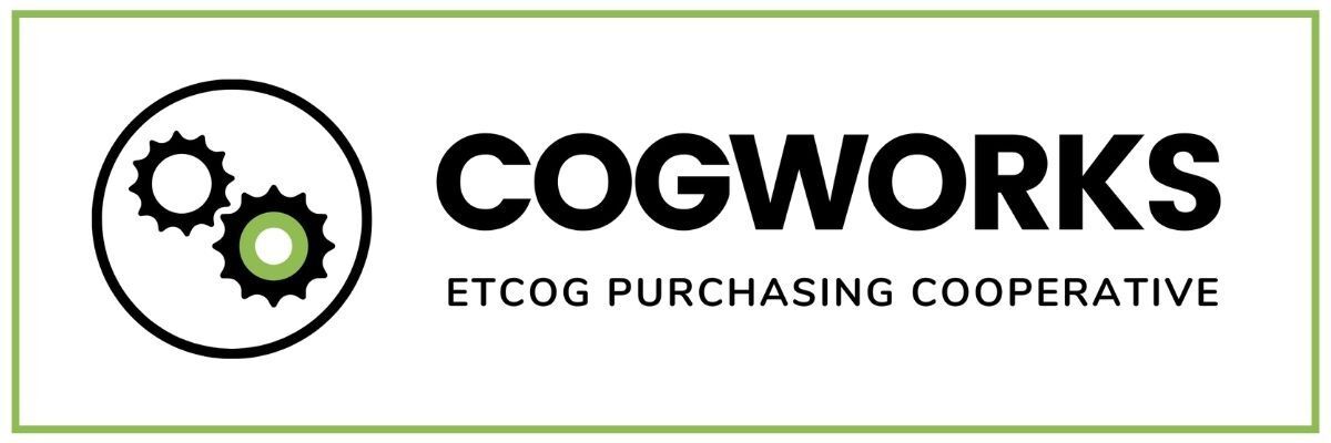 A logo for cogworks etcog purchasing cooperative