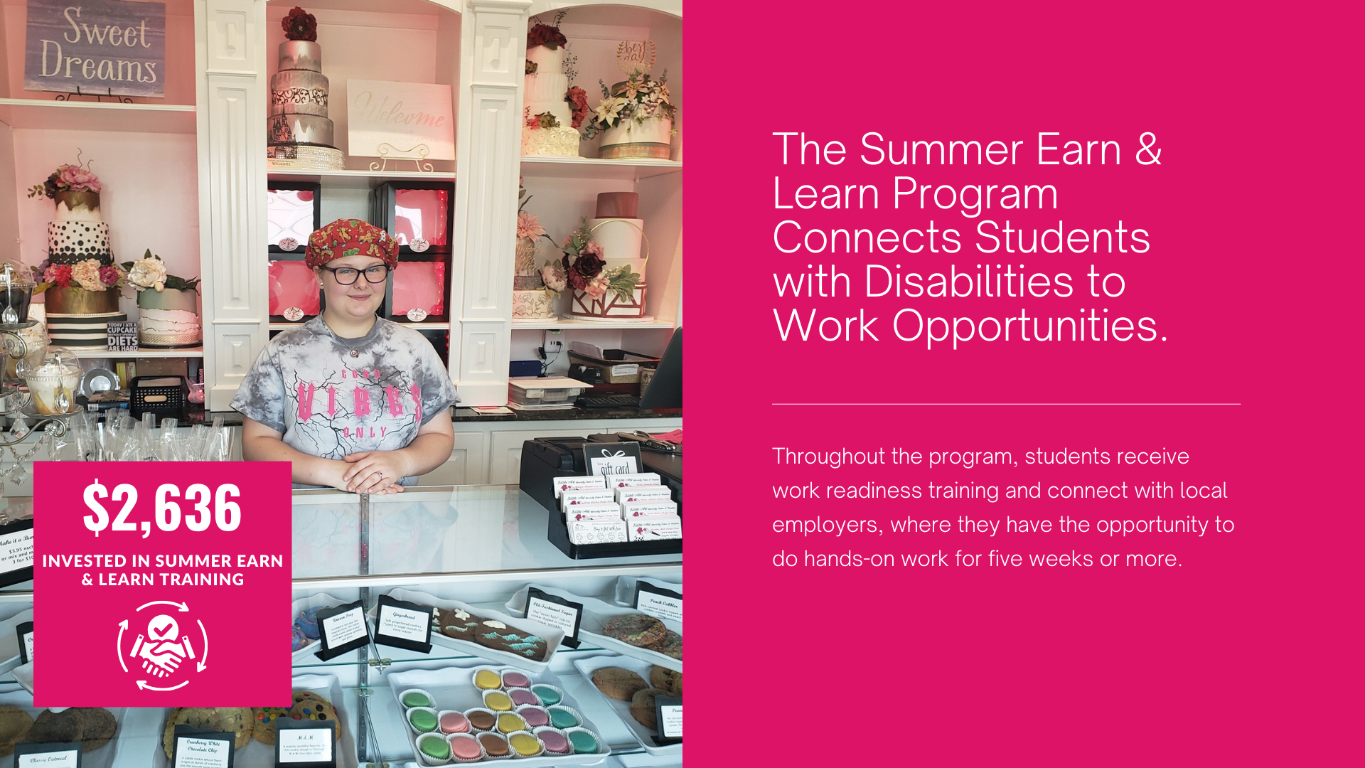 The summer earn and learn program connects students with disabilities to work opportunities