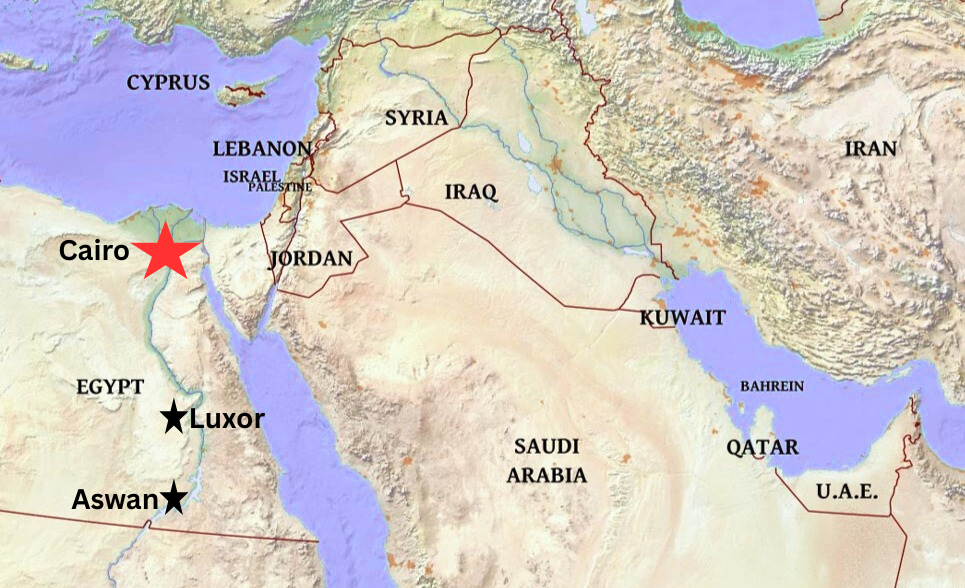 Scottsdale, Arizona, Mesa, Arizona, Glendale, Arizona, Phoenix, Arizona, St. George, Utah, Golden Egypt Cruise Tour New 
Map