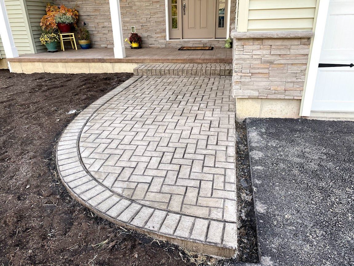Residential Stamped Concrete — Clinton, NY — CNY Custom Concrete & Masonry