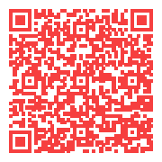 A red and white qr code on a white background