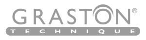 Gray and silver GRASTON Technique logo with stylized text and a curved bar underneath