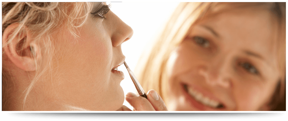 Woman being make-up