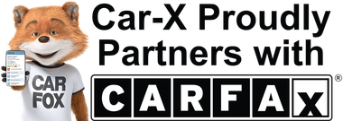 Car-X partners with Carfax: fox holds phone with data, wears 