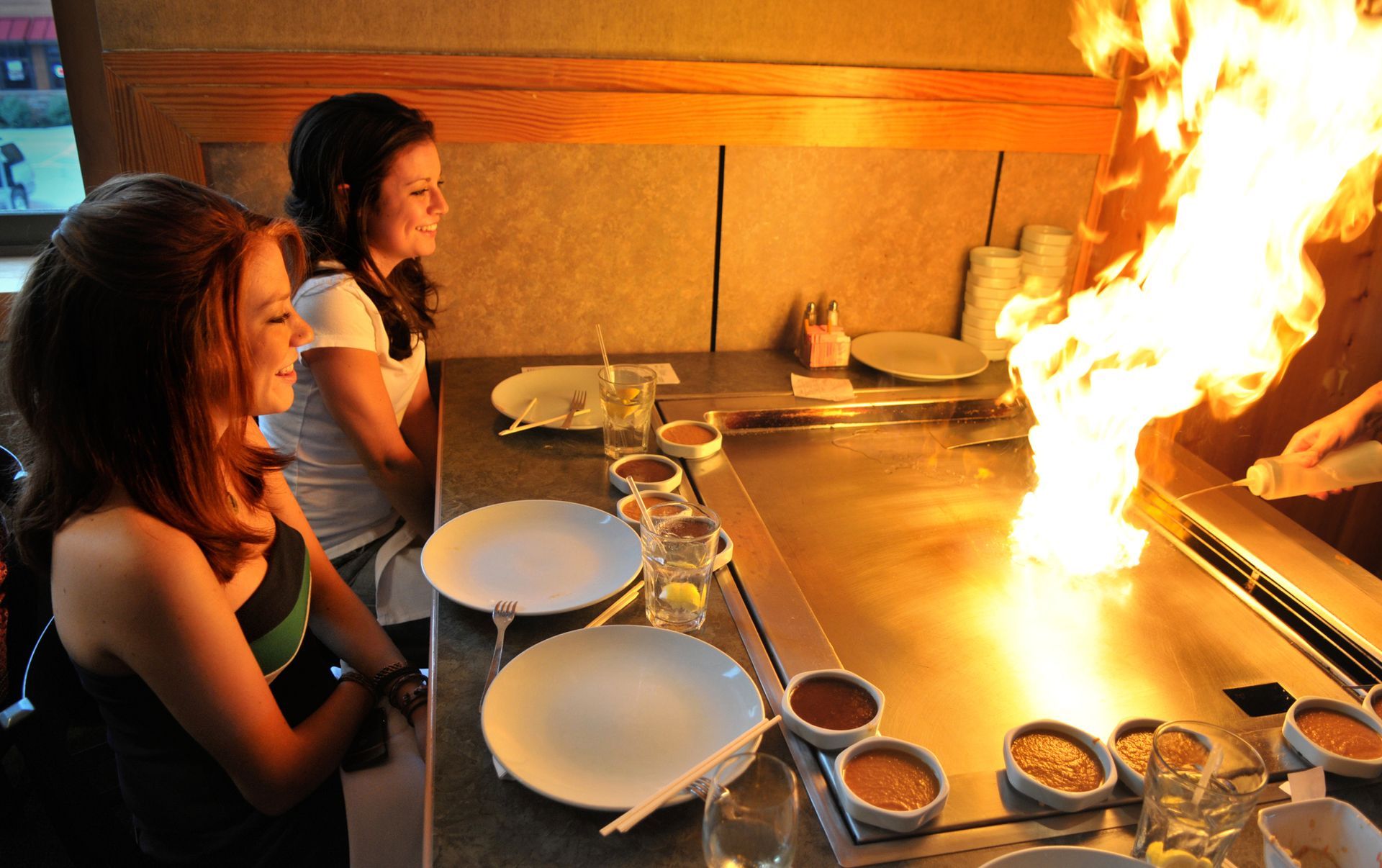 Teppanyaki Flameout in Kitchen Restaurant — Vineland, NJ — Tang Asian Cuisine