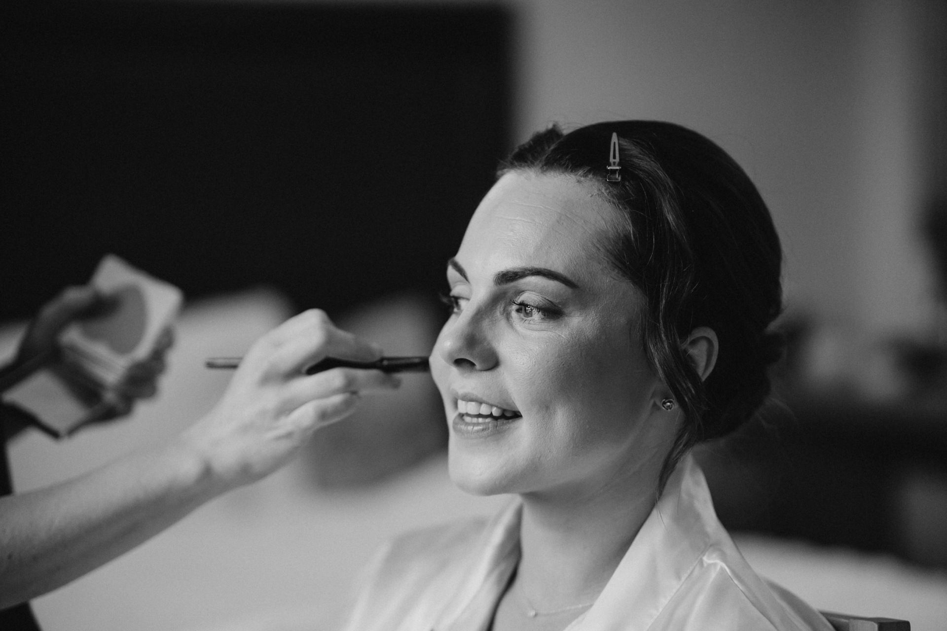 makeup on bride in Warwick 