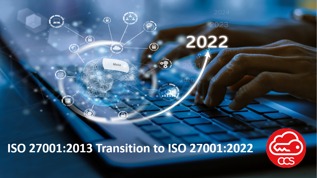 Transition from ISO 27001:2013 to ISO 27001:2022  We plan to maintain a clear transition approach that is easy for our clients to comprehend and apply. Our goal is to provide organisations with the guidance and tools to make the transition from ISO 27001:2013 to ISO 27001:2022 as smooth as possible. Find out how simple and starightforward our process is to transition your business to this new version of ISO 27001.