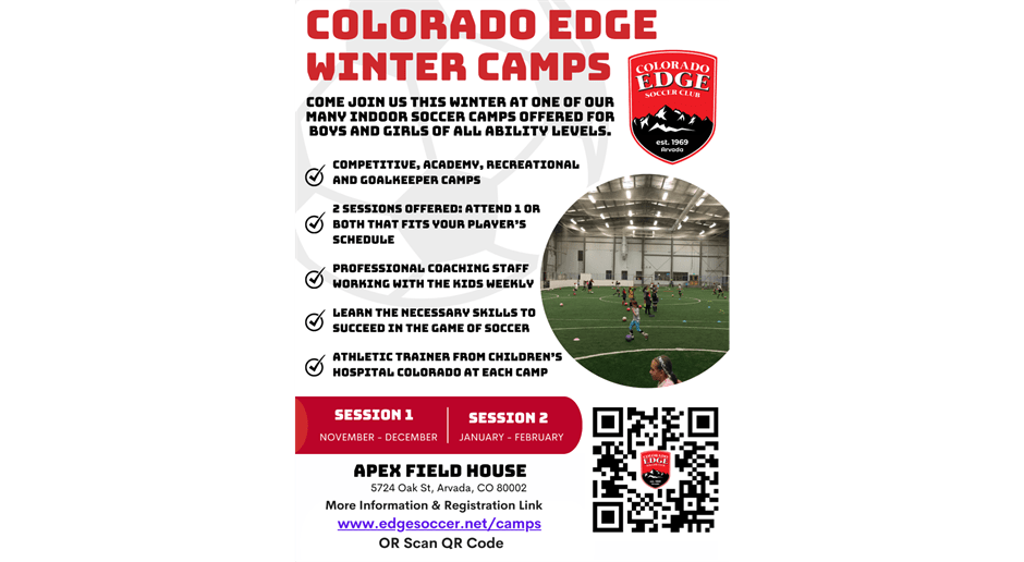 Winter Soccer Camps, EDGE, Arvada