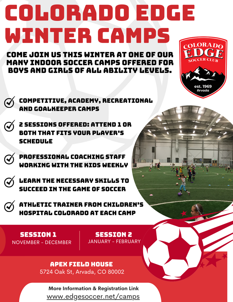 Youth Soccer Camps, EDGE Soccer, Arvada