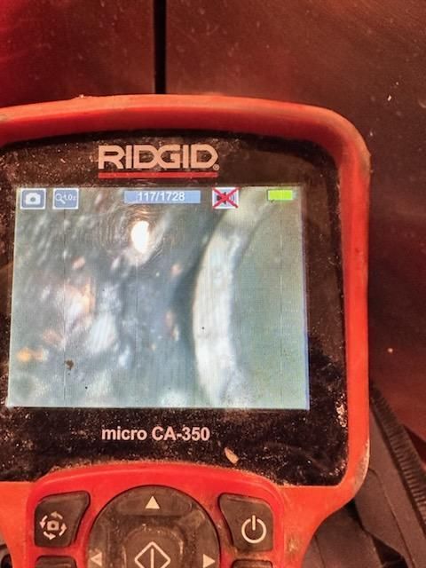 A close up of a ridgid micro ca-350 camera
