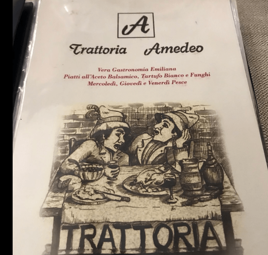 Menù del ristorante