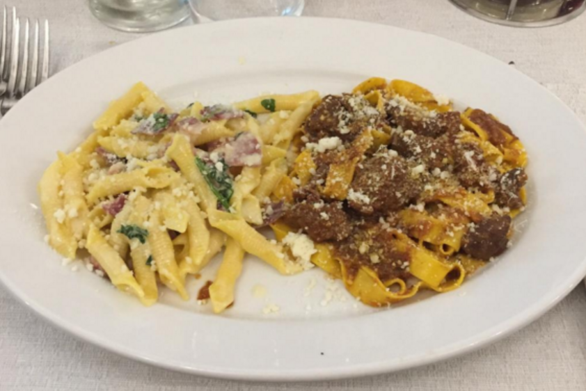 Tagliatelle con sugo bianco