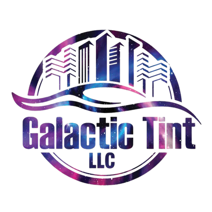 A logo for a company called galactic tint llc.