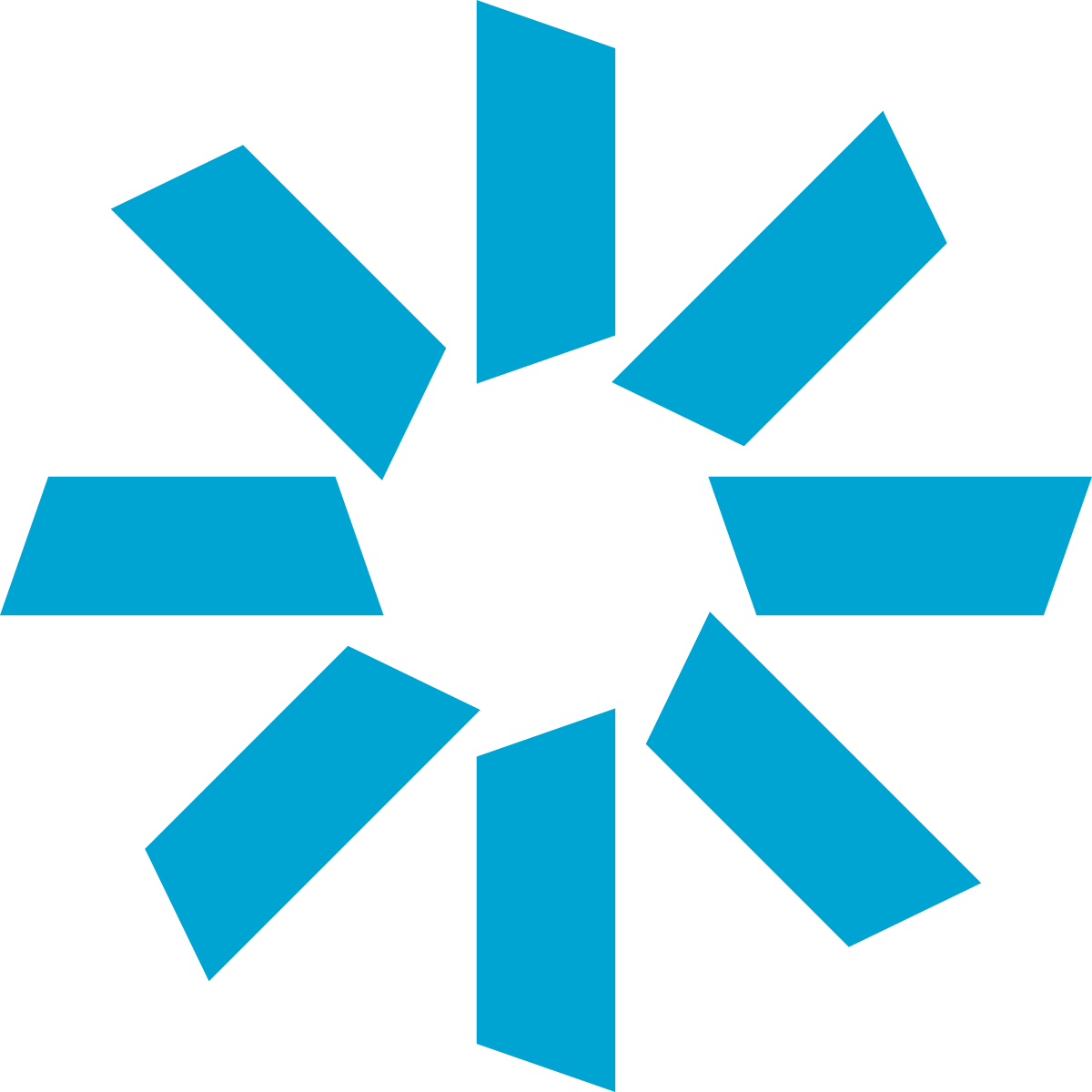 Une étoile bleue avec un fond blanc et un cercle au milieu