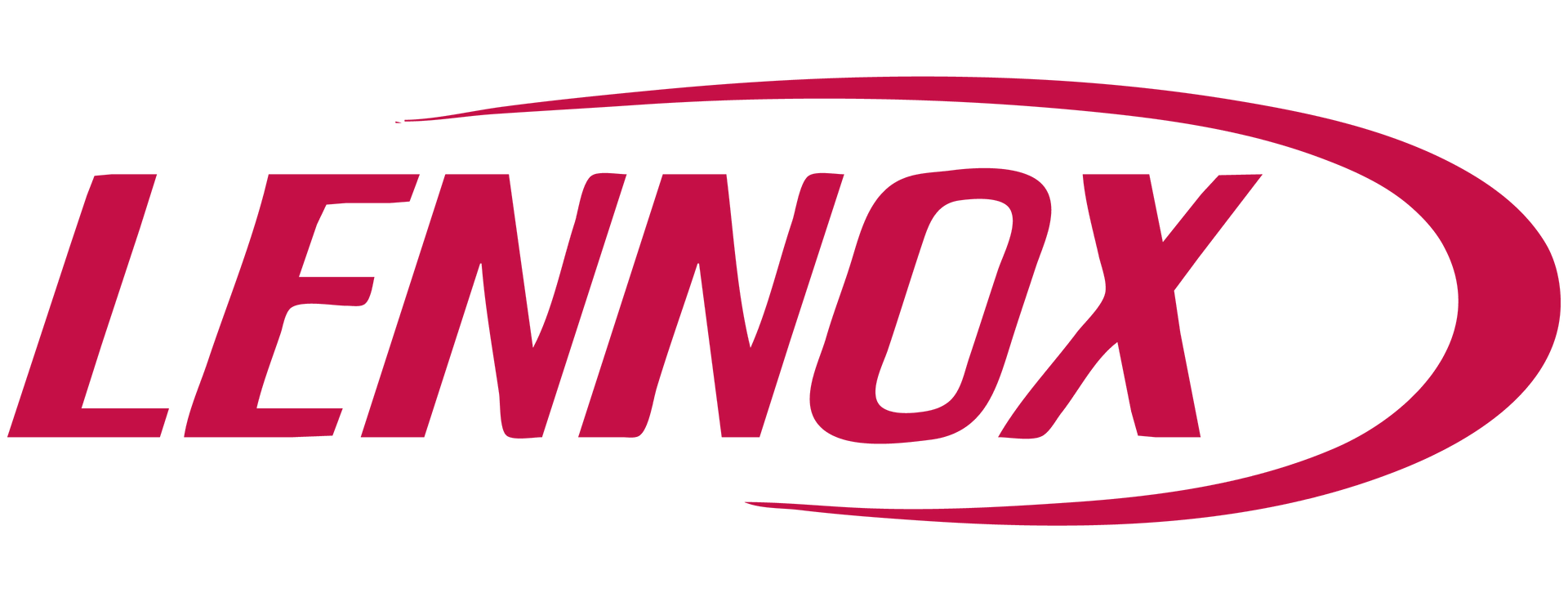 Le logo lennox est rouge et blanc sur fond blanc.