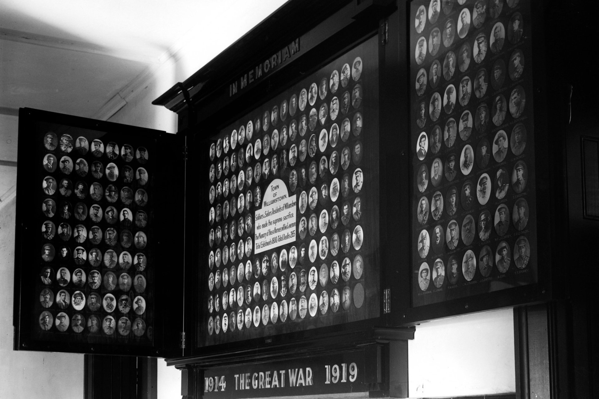 Sons of Williamstown Honour Board, Williamstown Town Hall