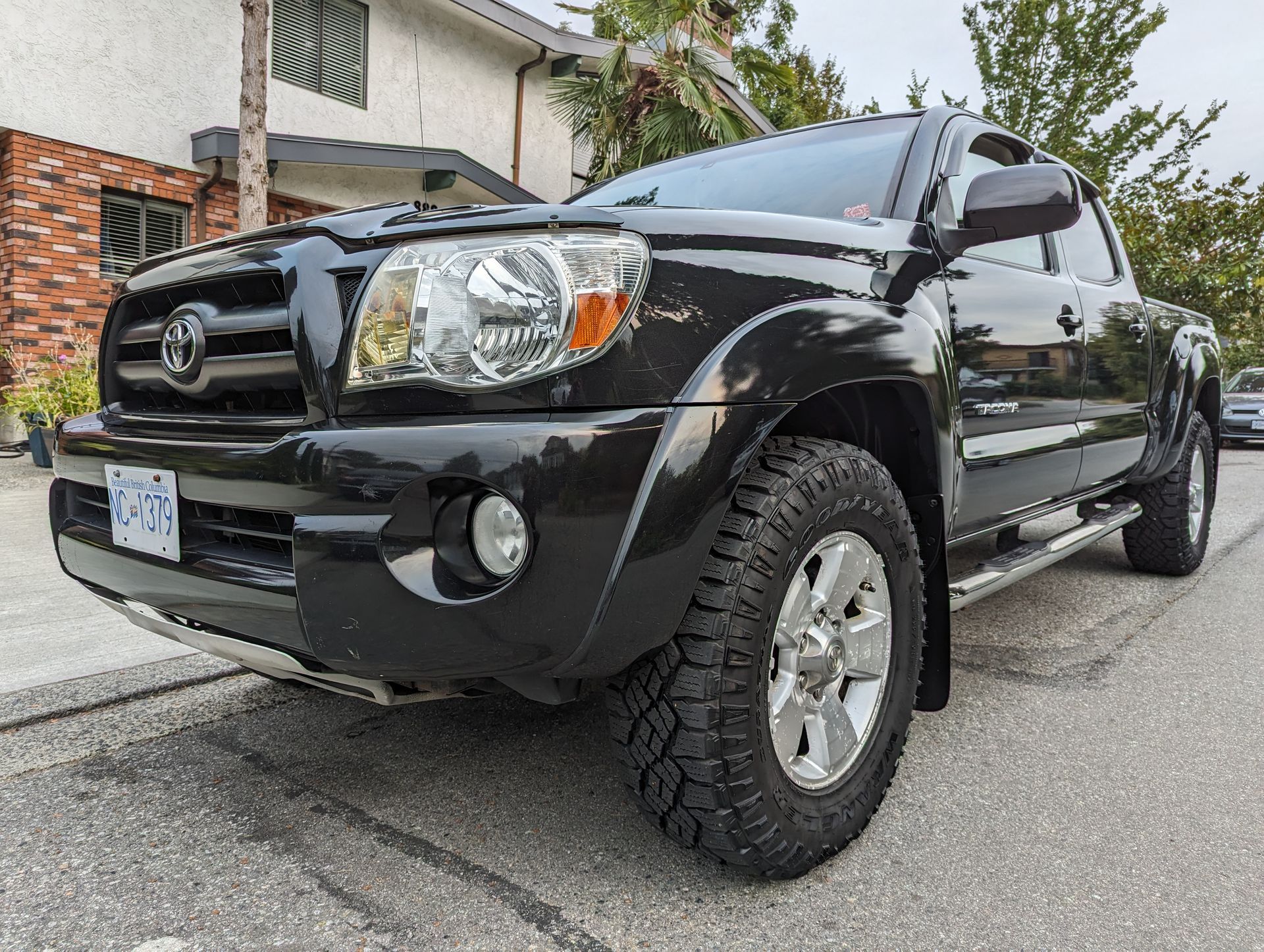 refined and polished black Toyota