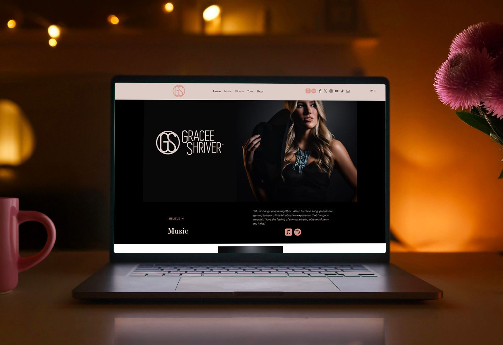 Gracee Shriver Website Design by D2 Design Lab 