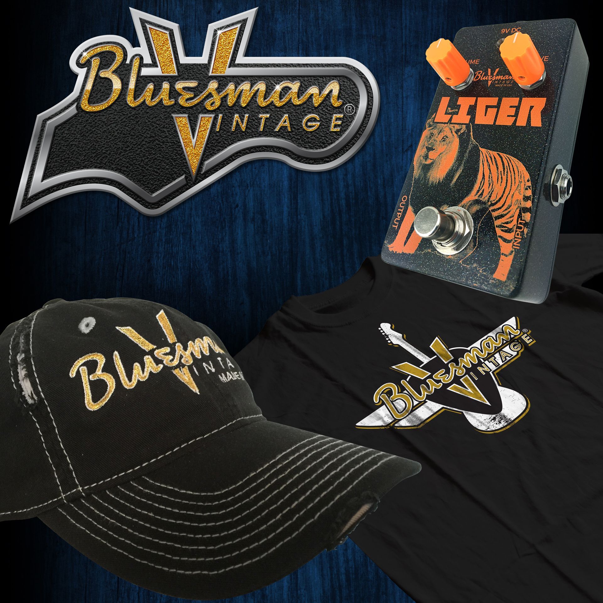 Bluesman Vintage Guitars Branding Design by D2 Design Lab