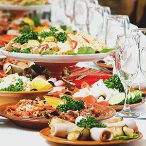 Catering food table set decoration - Event Planning in Las Vegas, Nevada