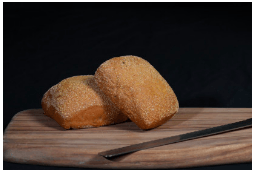 Square German Rye Roll