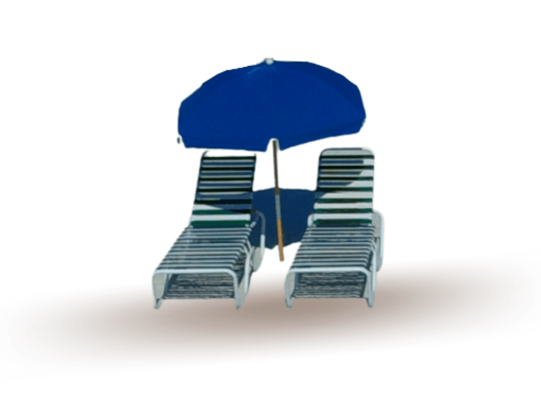 Blue beach chairs