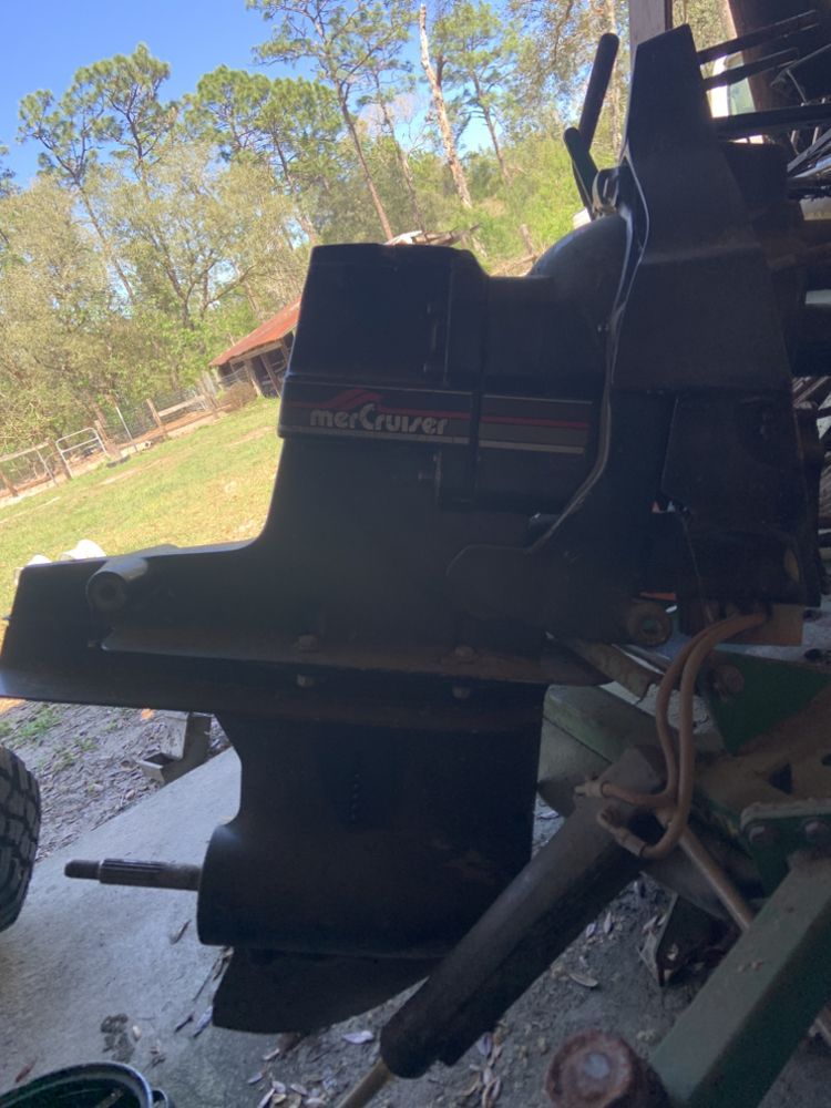 Black boat stern drive, 