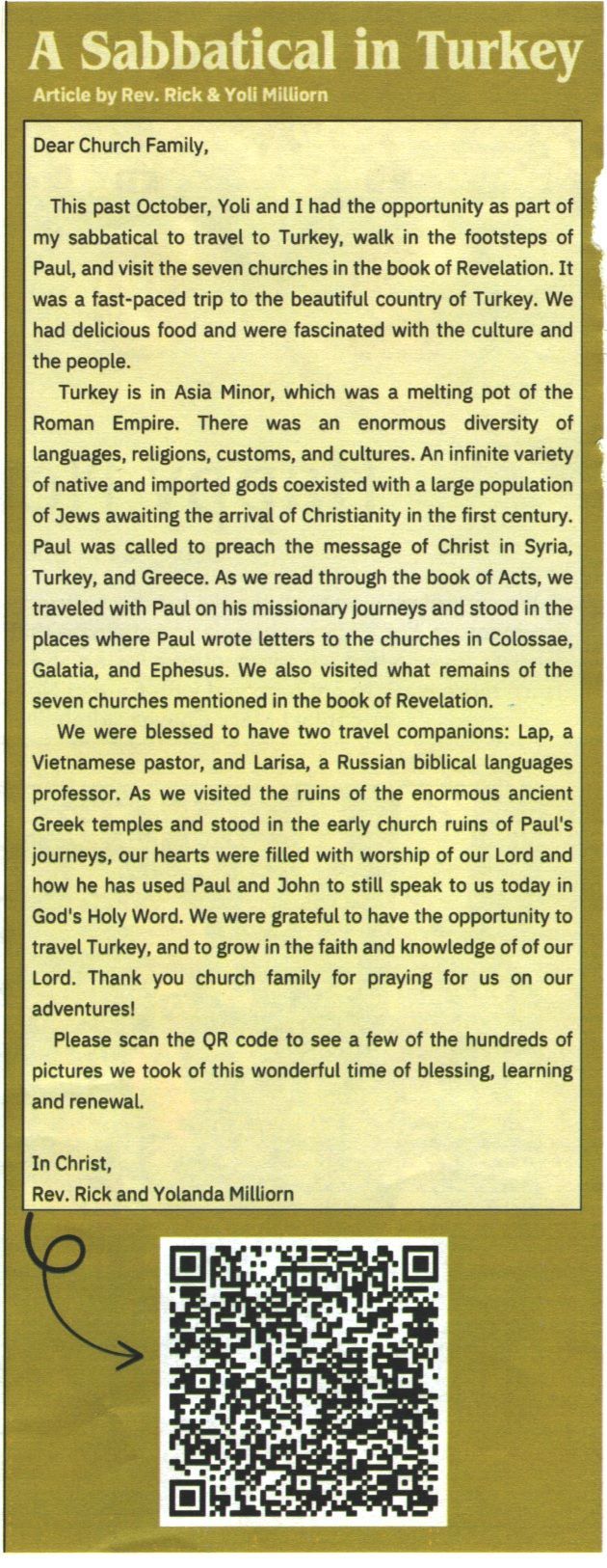 Review Footsteps of Paul Tour Turkey
