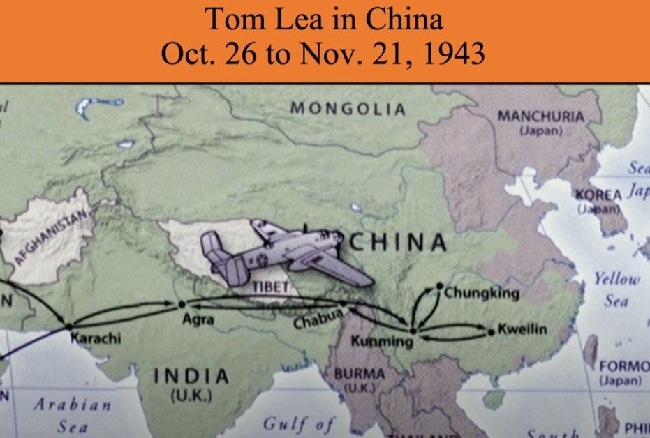 Tom Lea route in China WWII