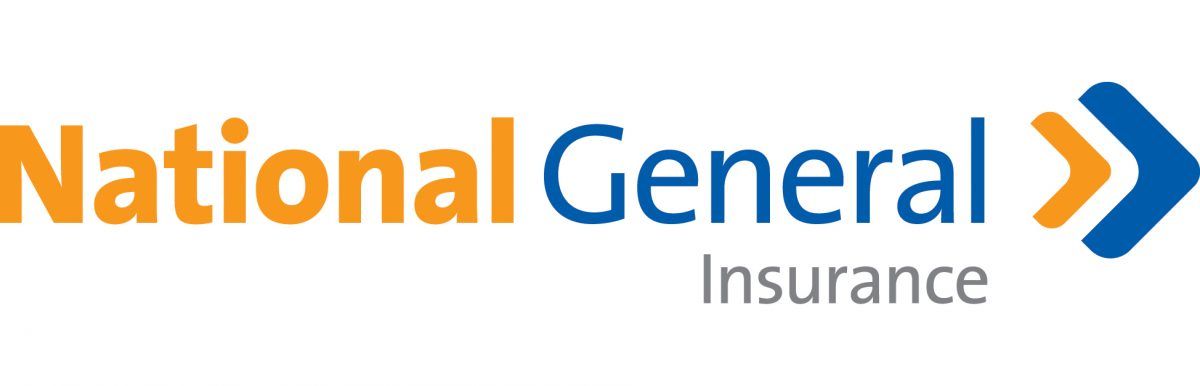 The national general insurance logo is orange and blue