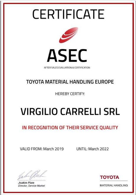 Certificazione ASEC