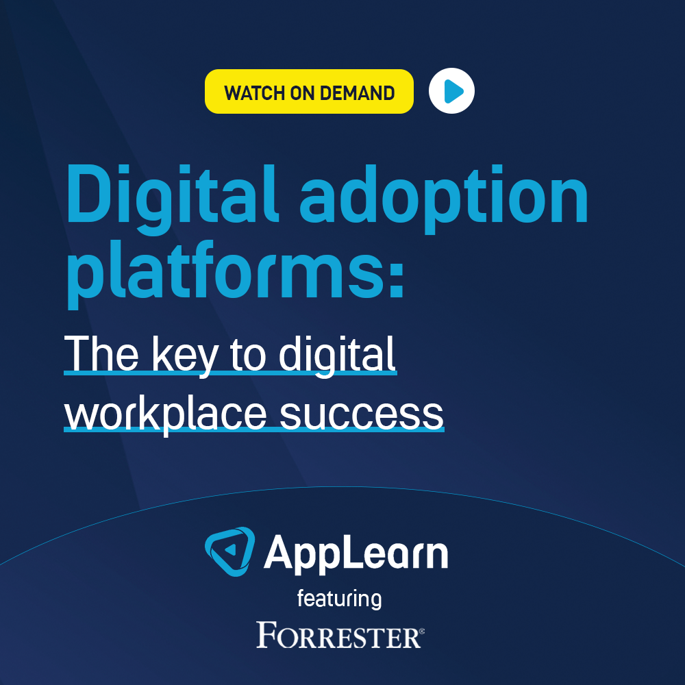 Digital adoption platforms - the key to digital workplace success front cover.