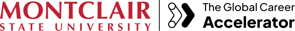  Montclair State logo with The Global Career Accelerator