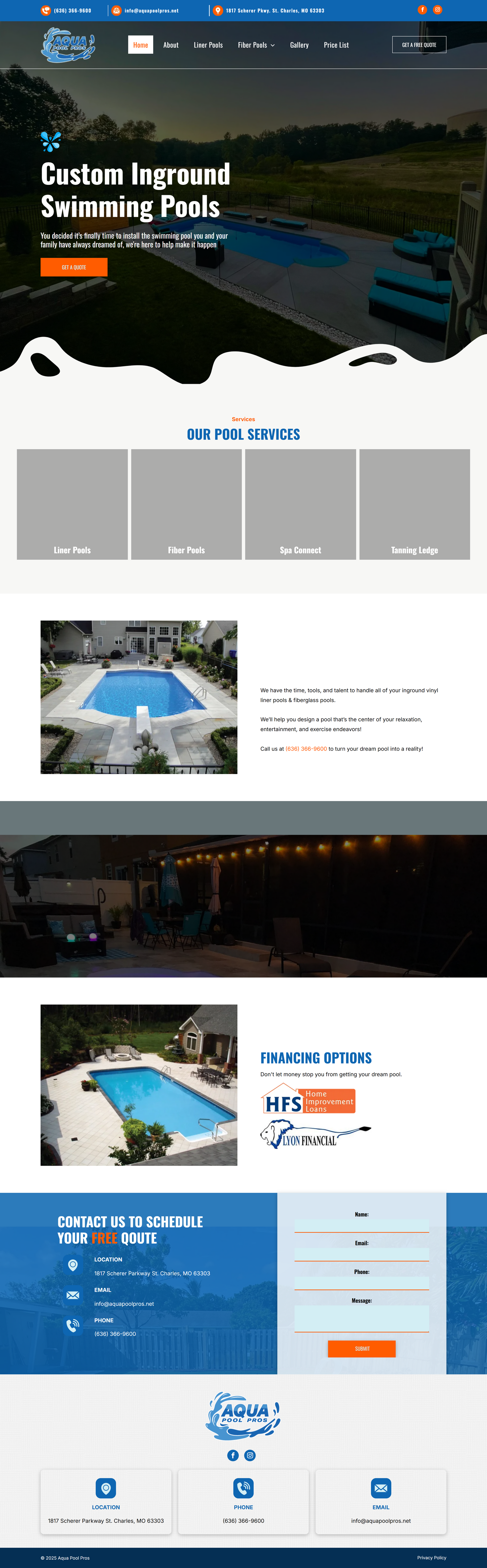A screenshot of a website for a real estate company.