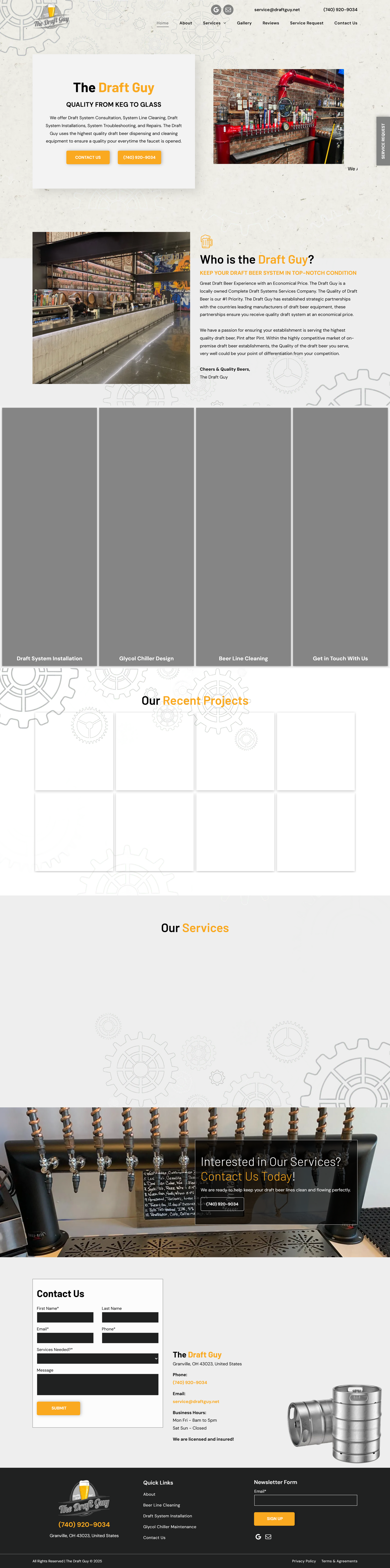 A screenshot of a website showing a man cutting a tree.