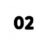 The number 02 is written in black on a white background.