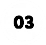 The number three is written in black on a white background.