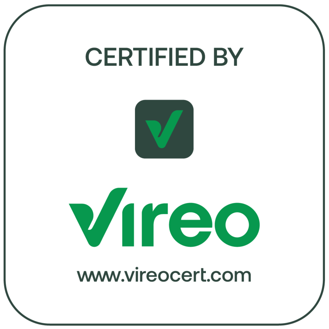 Certification of sustainability by Vireo Certification of sustainability by Vireo