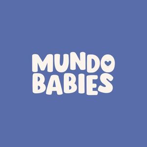 El logo de Mundo Babies está sobre un fondo azul.