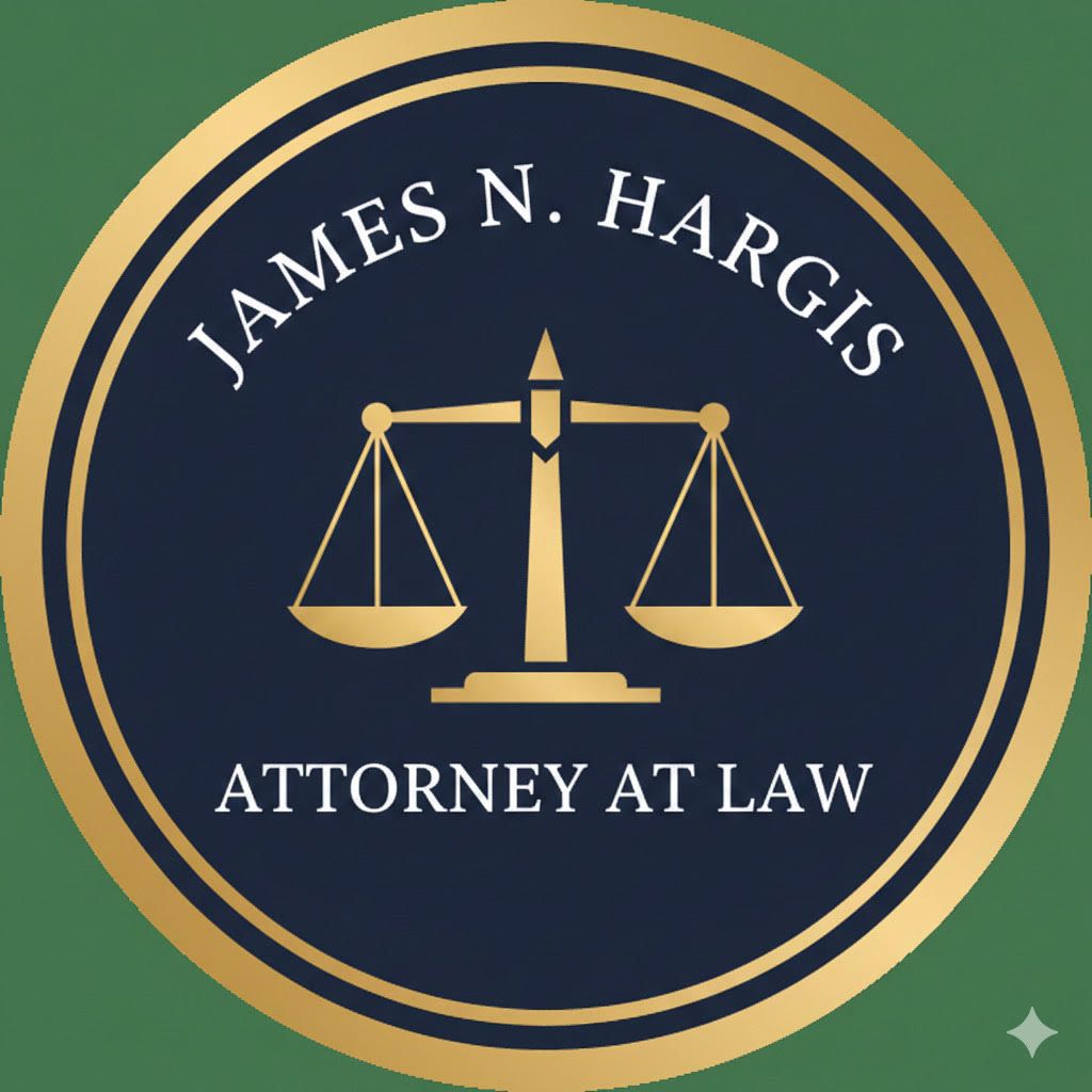 A white logo for a law firm with a pillar.