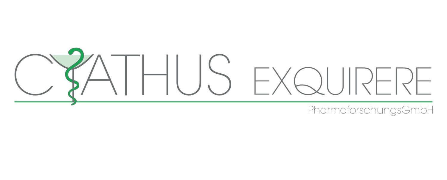 A logo for a company called cyathus exquirere