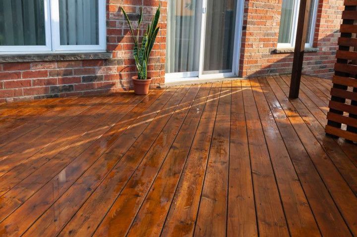 backyard wooden deck floor boards fresh