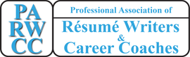 A logo for the professional association of resume writers and career coaches