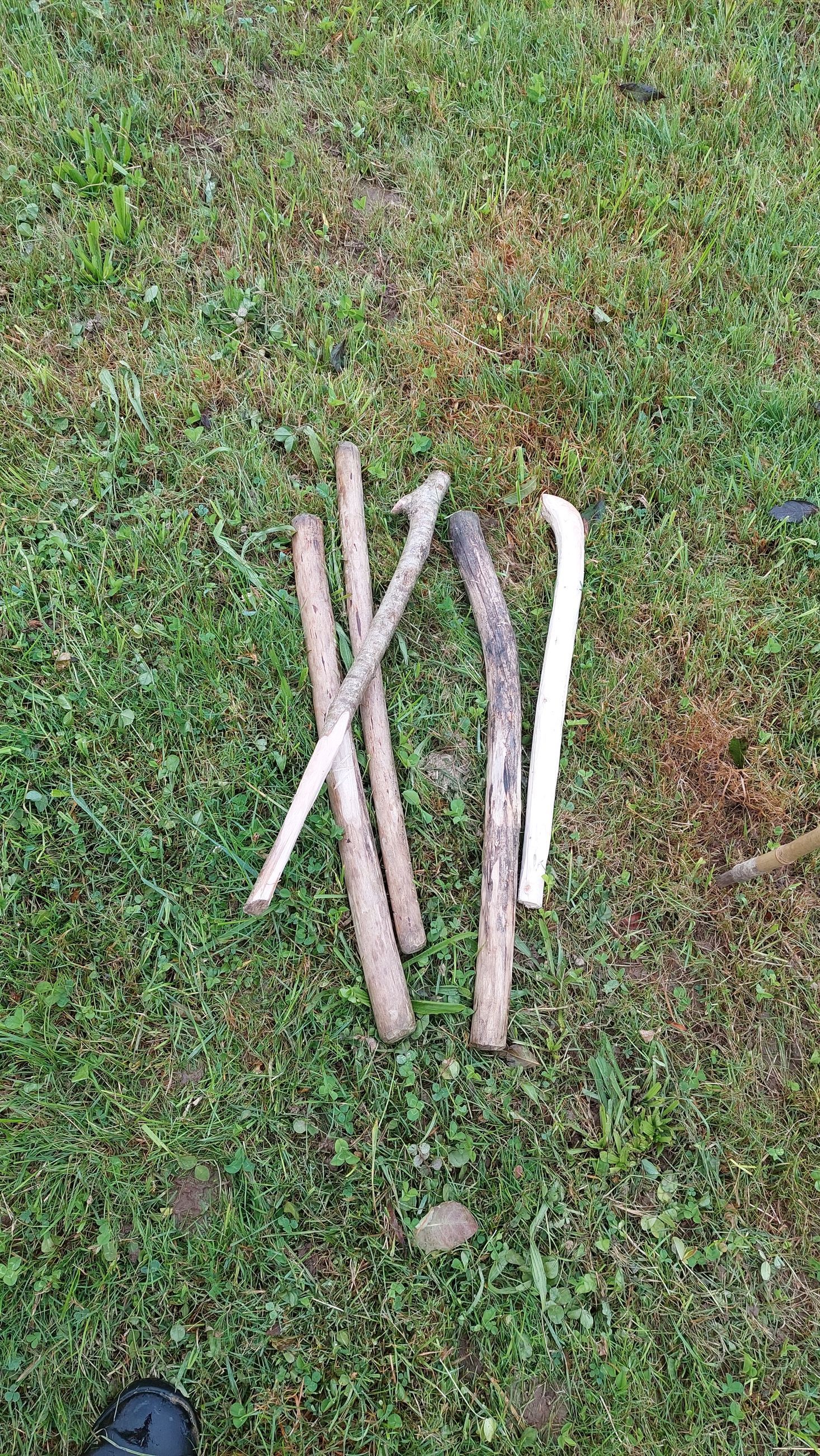 Wurfstecken und Atlatl Utensilien, symbolisch für Natur erleben und die Verbindung zu alten Jagdtechniken